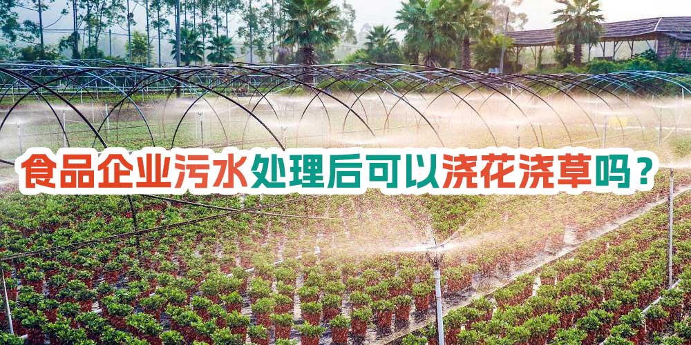 食品企業污水處理后可以澆花澆草嗎？